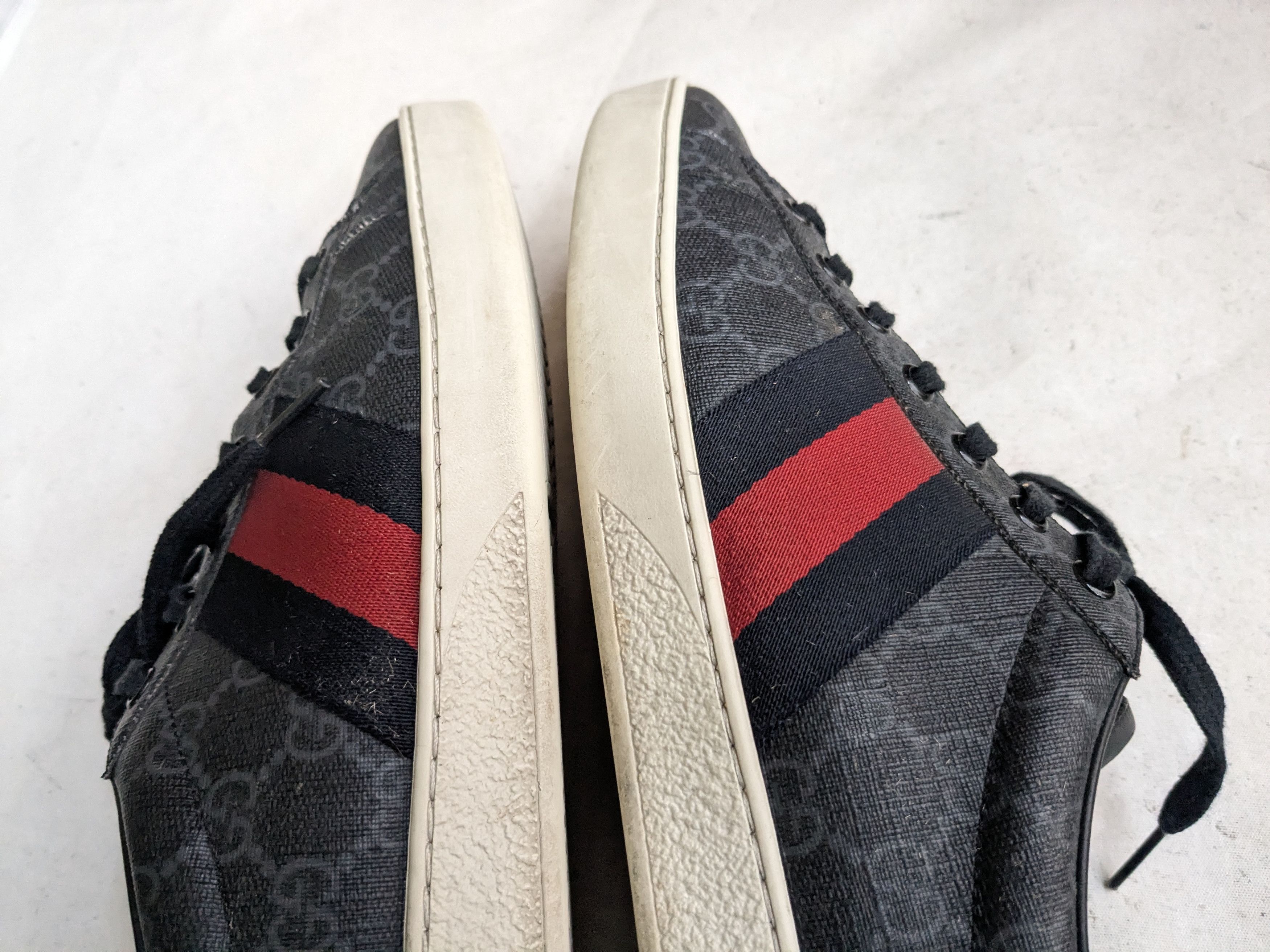 Gucci Gucci Ace Sneakers Monogram 10.5 Canvas GG Low Top Leather Size US 10.5 / EU 43-44 - 10 Thumbnail