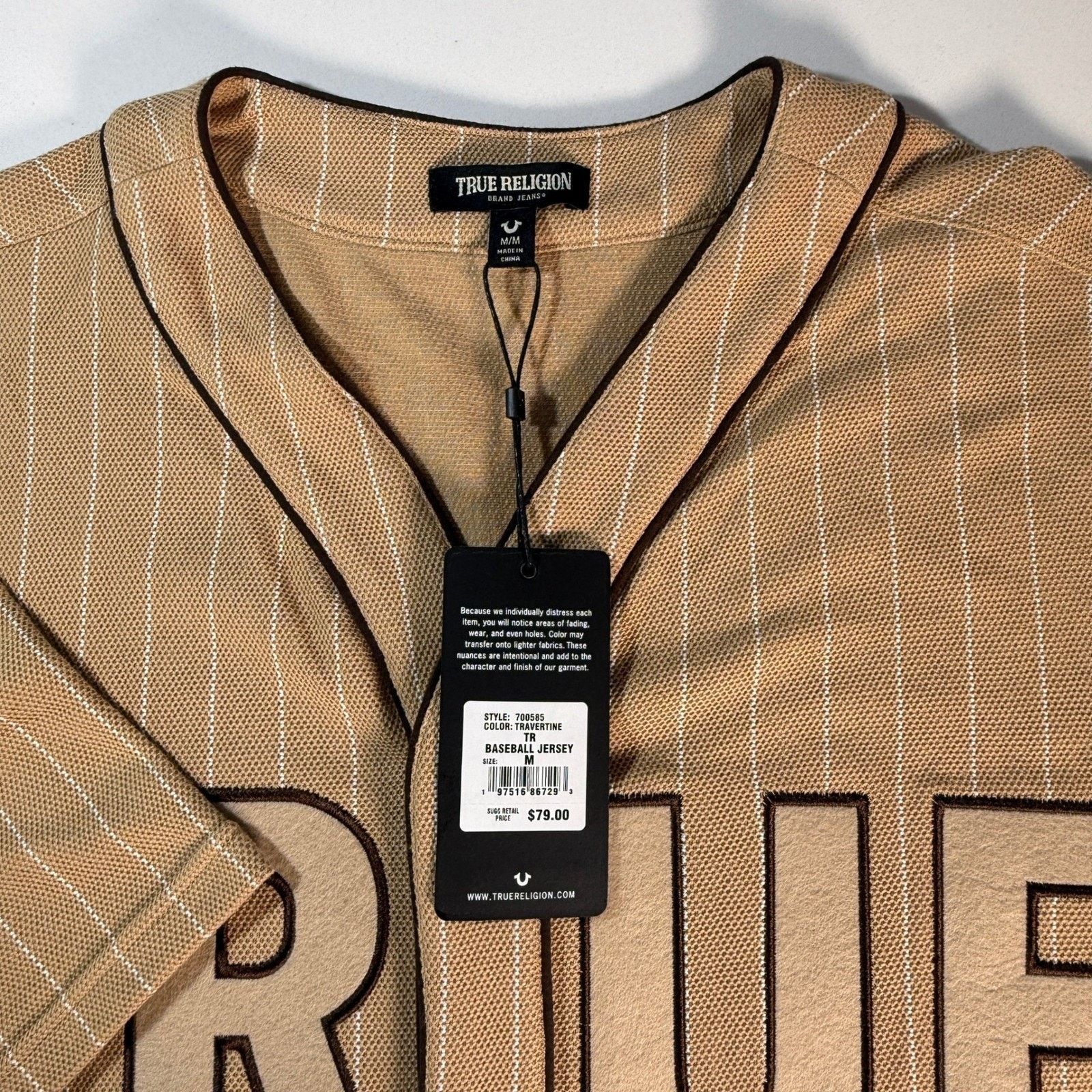 True Religion True Religion Mens Baseball Jersey Short Sleeve Button Up M Size US M / EU 48-50 / 2 - 7 Thumbnail