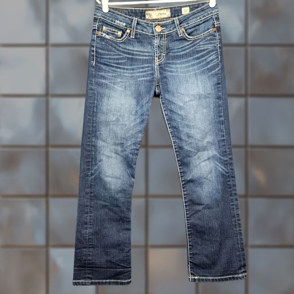 BKE BKE Womens Jeans Payton Size 27 Low Rise Straight Dark Wash Stretch Casual Size 27" / US 4 / IT 40 - 1 Thumbnail