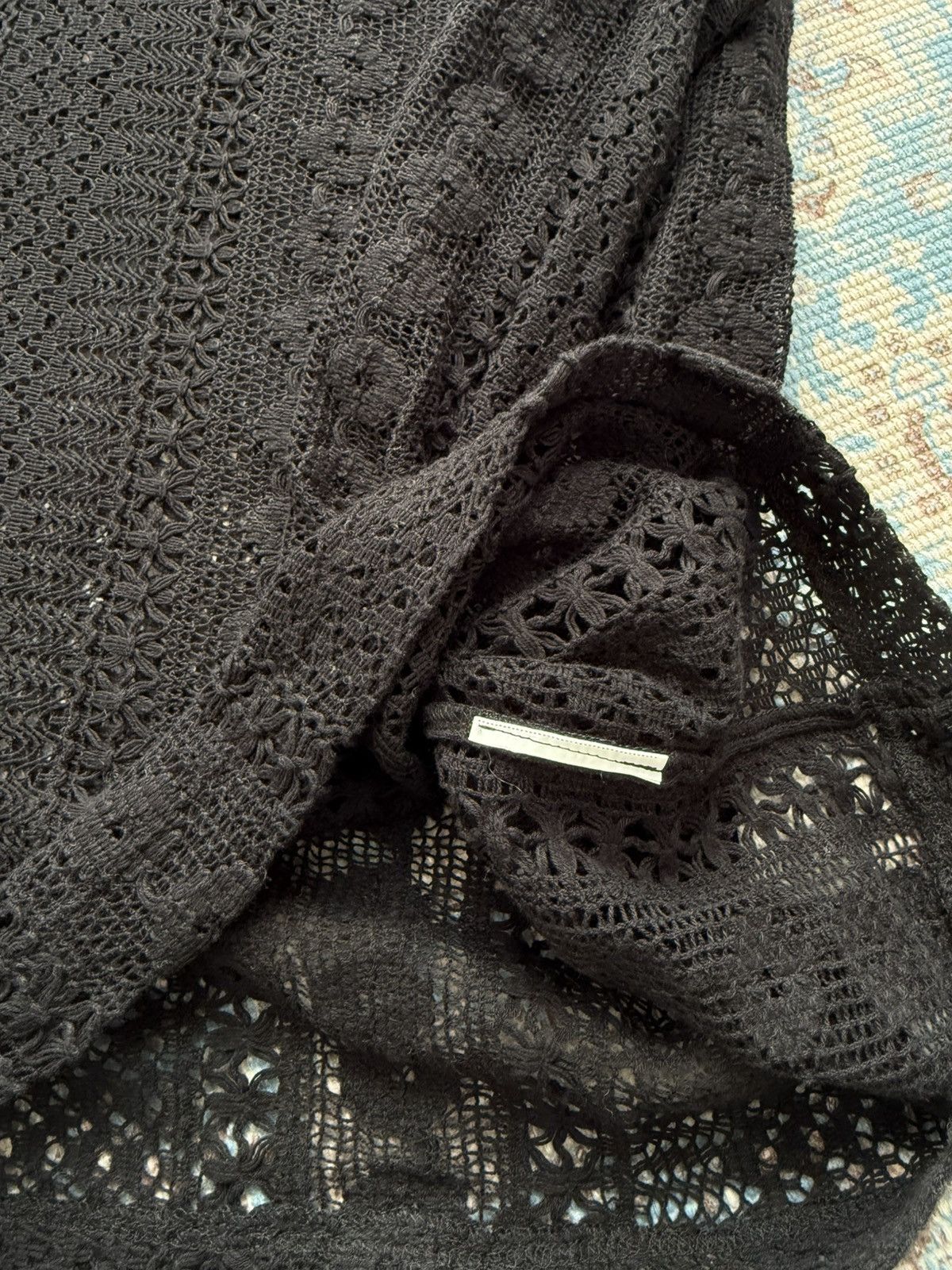 Our Legacy Our Legacy Box Sleeveless Oversized Black Crochet Tank Size US S / EU 44-46 / 1 - 11 Thumbnail