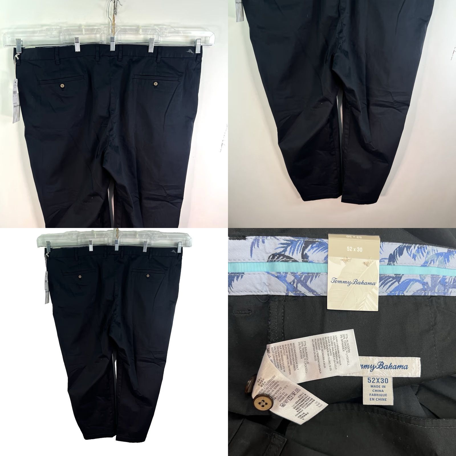 Tommy Bahama VINTAGE Tommy Bahama Boracay Men’s Pants Casual Straight Leg Size 52 Black Stretch Fabric Size US 36 / EU 52 - 8 Thumbnail