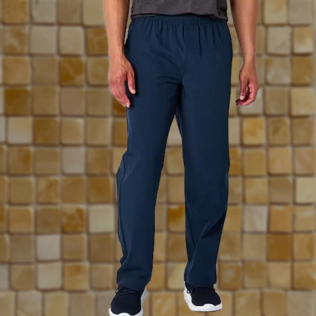 Vintage XERSION NEW MENS CLASSIC FLEECE OPEN BOTTOM PANTS ELASTIC NAVY BLUE 3XLT Size US 39 - 1 Preview