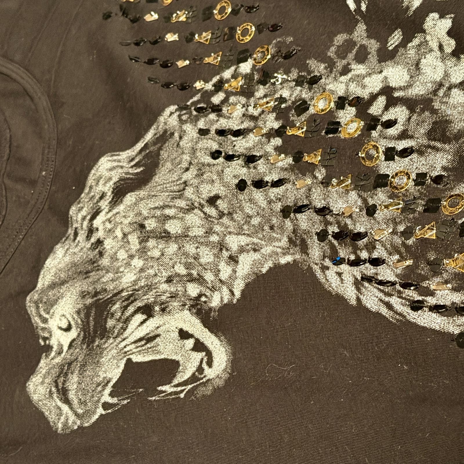 Diesel Diesel 2005 Archive Panther Tank Top w Sequin Embellishments Size M / US 6-8 / IT 42-44 - 2 Thumbnail