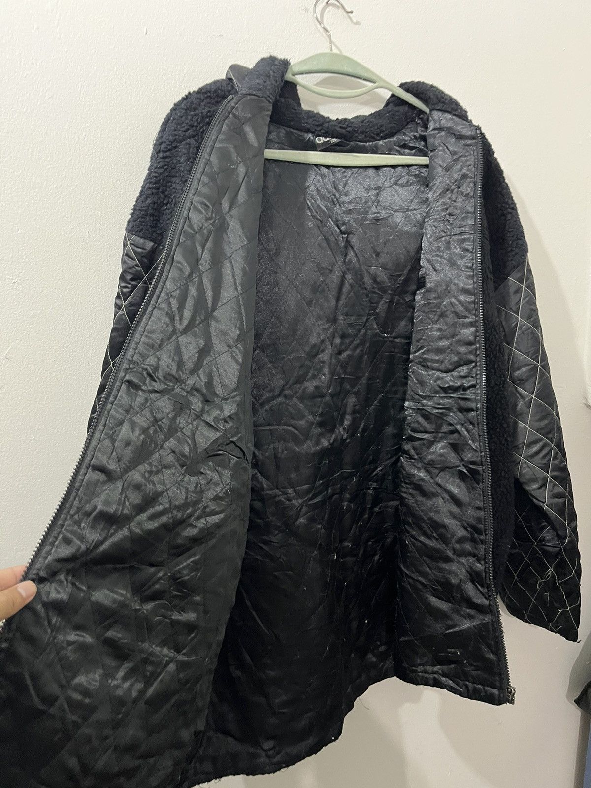 Adidas Rare 90s Adidas Big Logo Black Deep Pile Jackets Size US XL / EU 56 / 4 - 11 Thumbnail