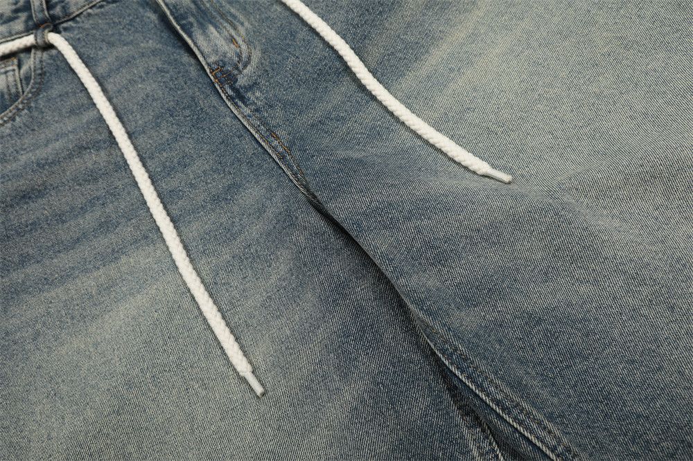 Japanese Brand × Jean Men's straight retro distressed punk washed denim shorts Size US 32 / EU 48 - 4 Thumbnail
