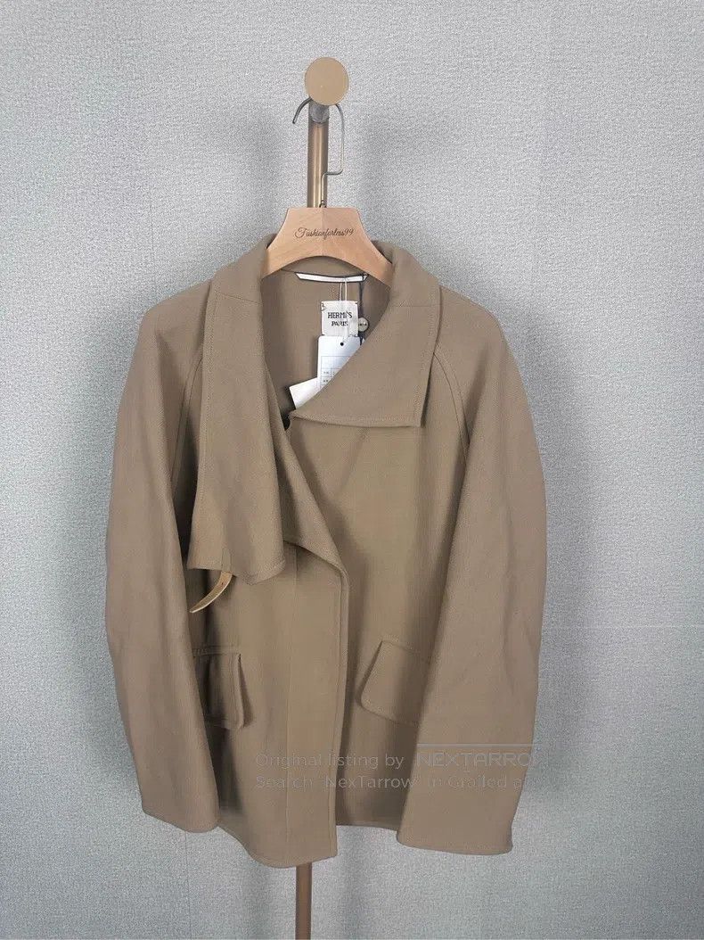 Other Hermes Khaki Short Windbreaker Jacket Size XXS / US 00 / IT 34 - 1 Thumbnail