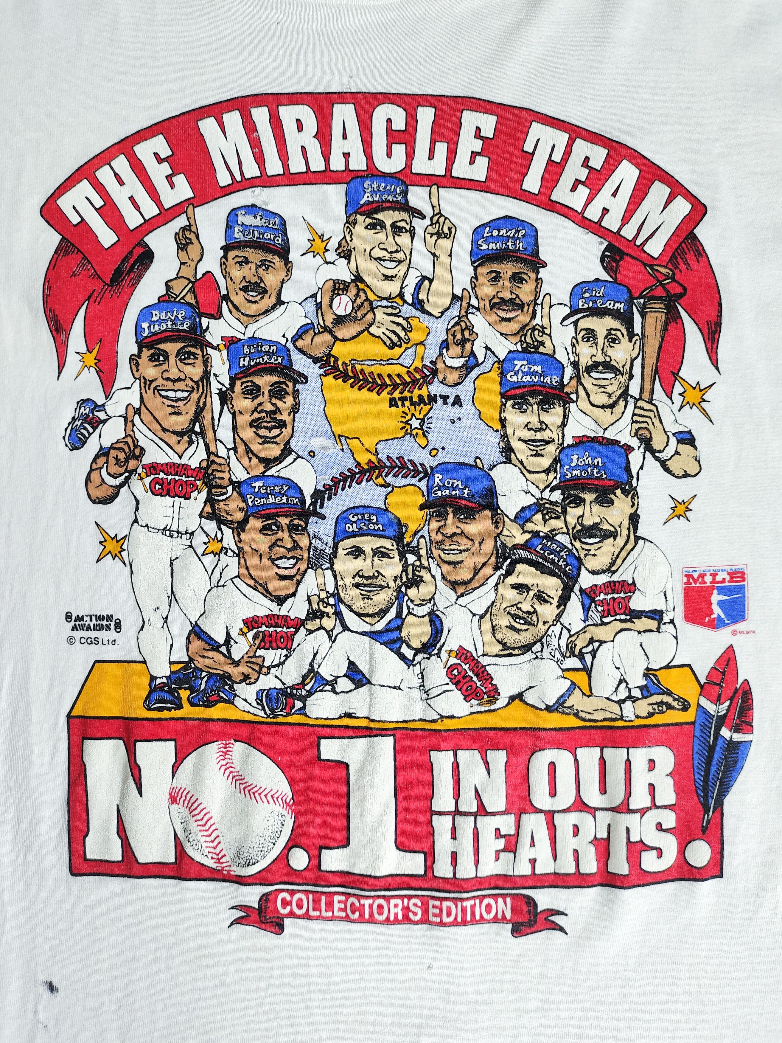 MLB × Vintage Vintage Atlanta Braves "Collector Edition" 90s T-shirt Size US XL / EU 56 / 4 - 6 Thumbnail