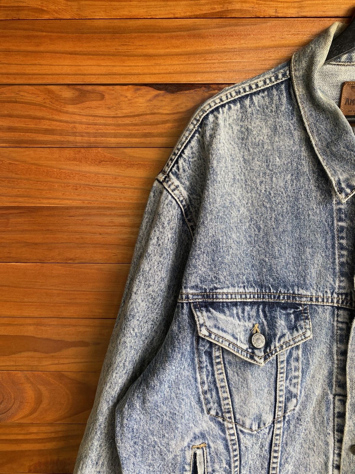 Vintage Vintage Bobson American Basic Acid Wash Denim Jacket 80s–90s Size US XL / EU 56 / 4 - 16 Thumbnail