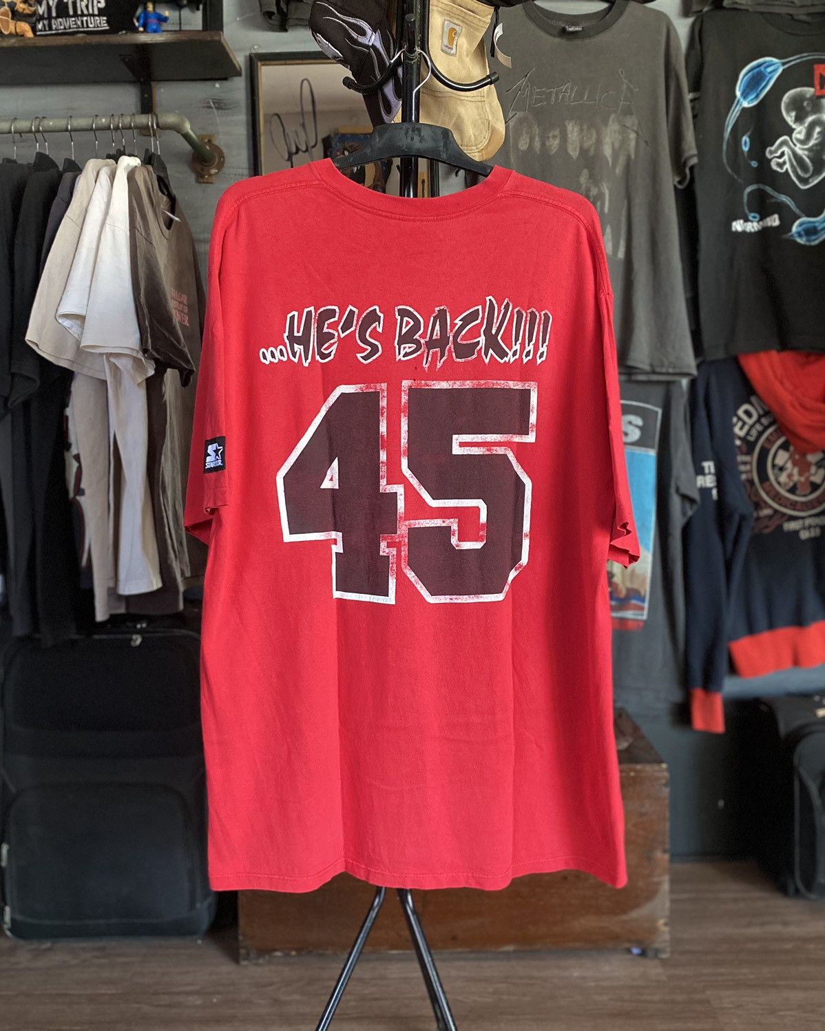 Starter T-Shirt Vintage Starter Michael Jordan 45 chicago bulls Vtg Size US XL / EU 56 / 4 - 4 Thumbnail