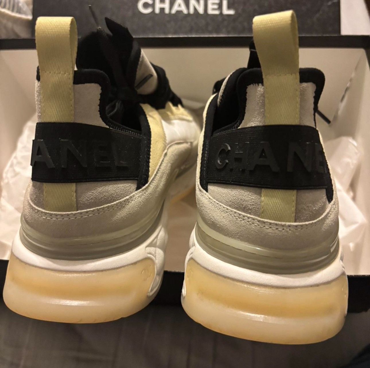 Chanel LAST PRICE DROP: Chanel calfskin suede nylon trainers Size US 13 / EU 46 - 3 Thumbnail