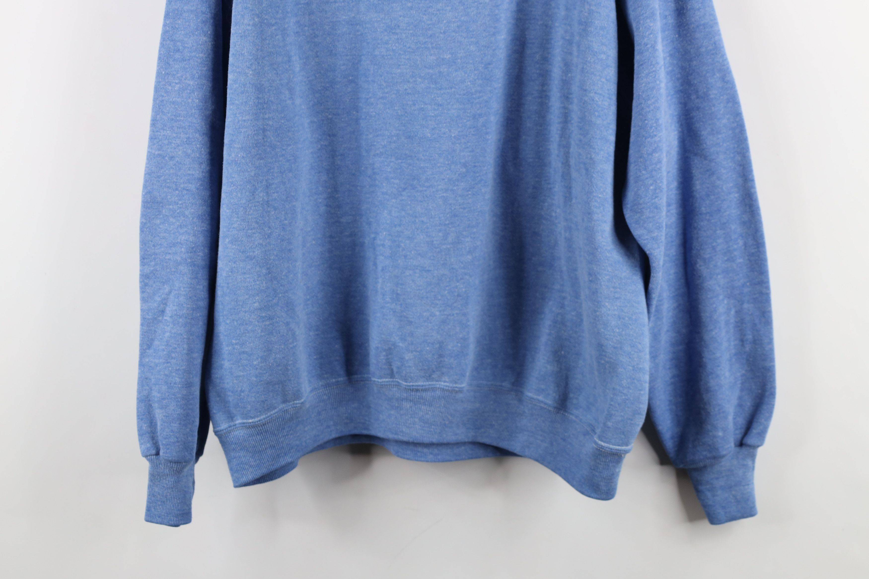 Vintage Vintage 70s Streetwear Boxy Fit Sweatshirt Heather Blue USA Size US M / EU 48-50 / 2 - 12 Thumbnail