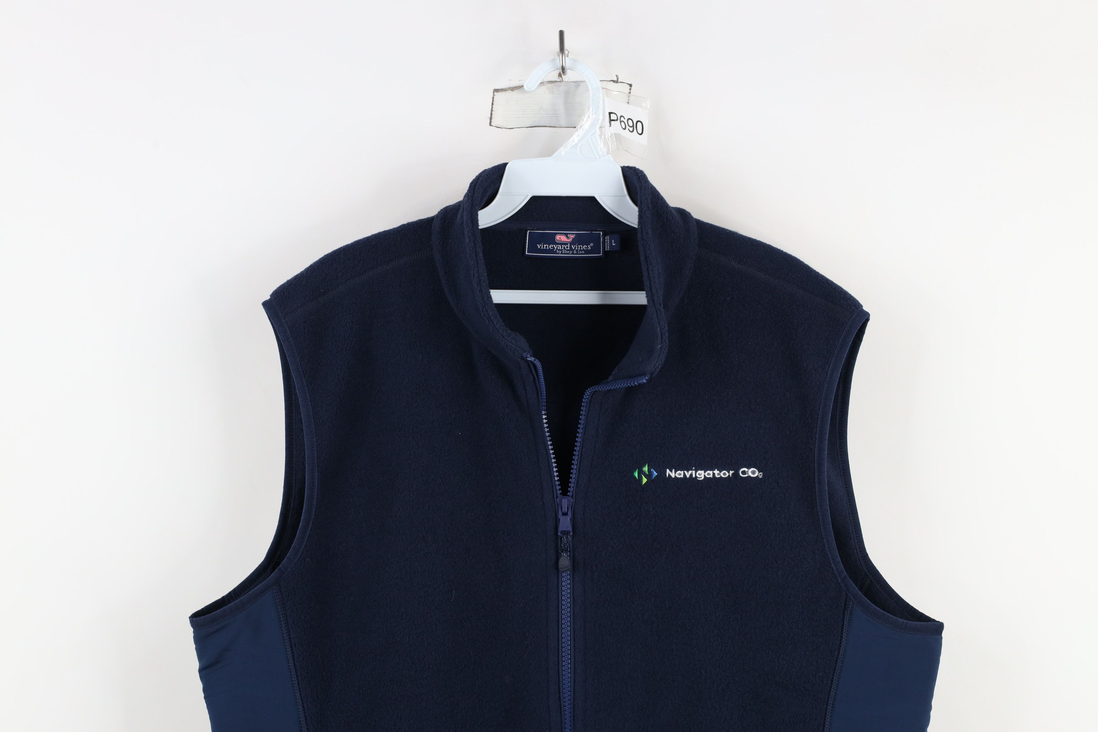 Vineyard Vines × Vintage Vineyard Vines Fleece Harbor Full Zip Vest Jacket Navy Blue Size US L / EU 52-54 / 3 - 2 Thumbnail