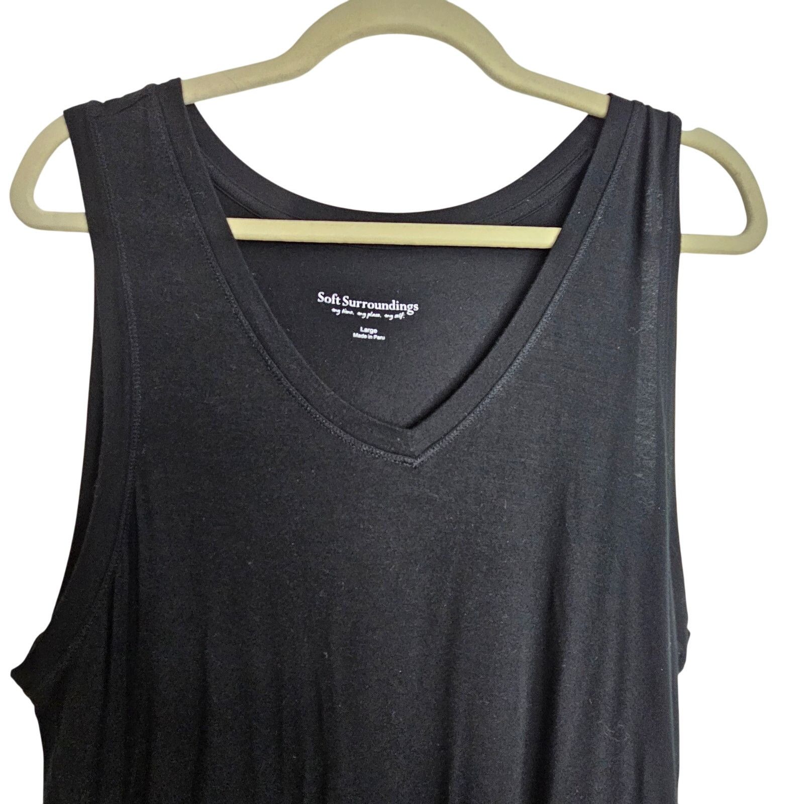 Soft Surroundings Soft Surroundings Black Tank Top Sleeveless Blouse Women L Size L / US 10 / IT 46 - 2 Thumbnail