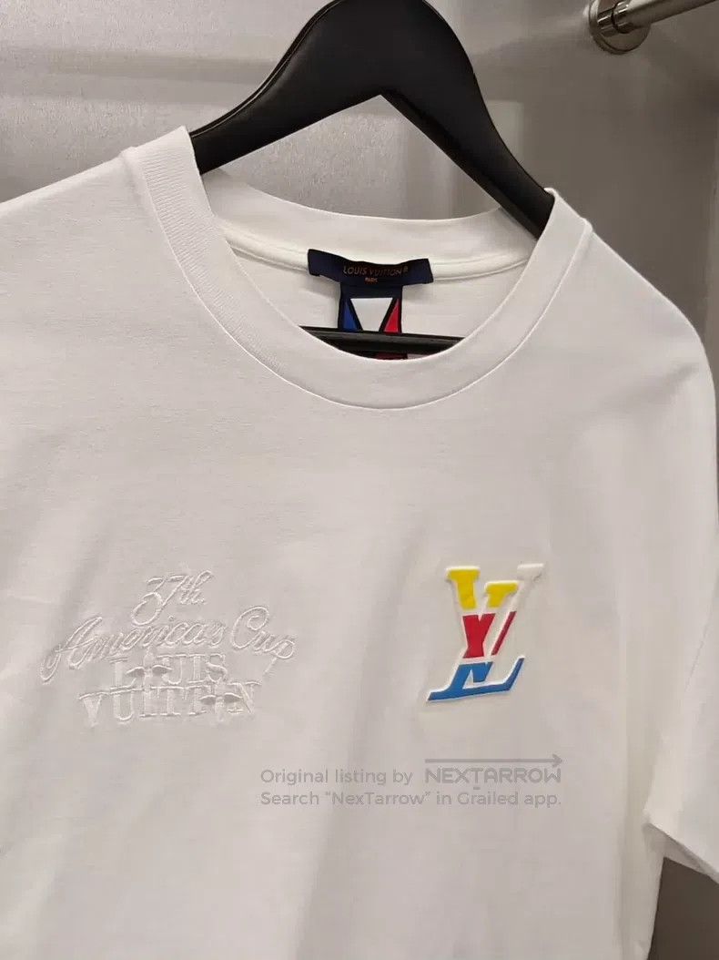 Louis Vuitton Louis Vuitton NBA Co-Branded White Casual Short Sleeve T-S Size US L / EU 52-54 / 3 - 3 Thumbnail