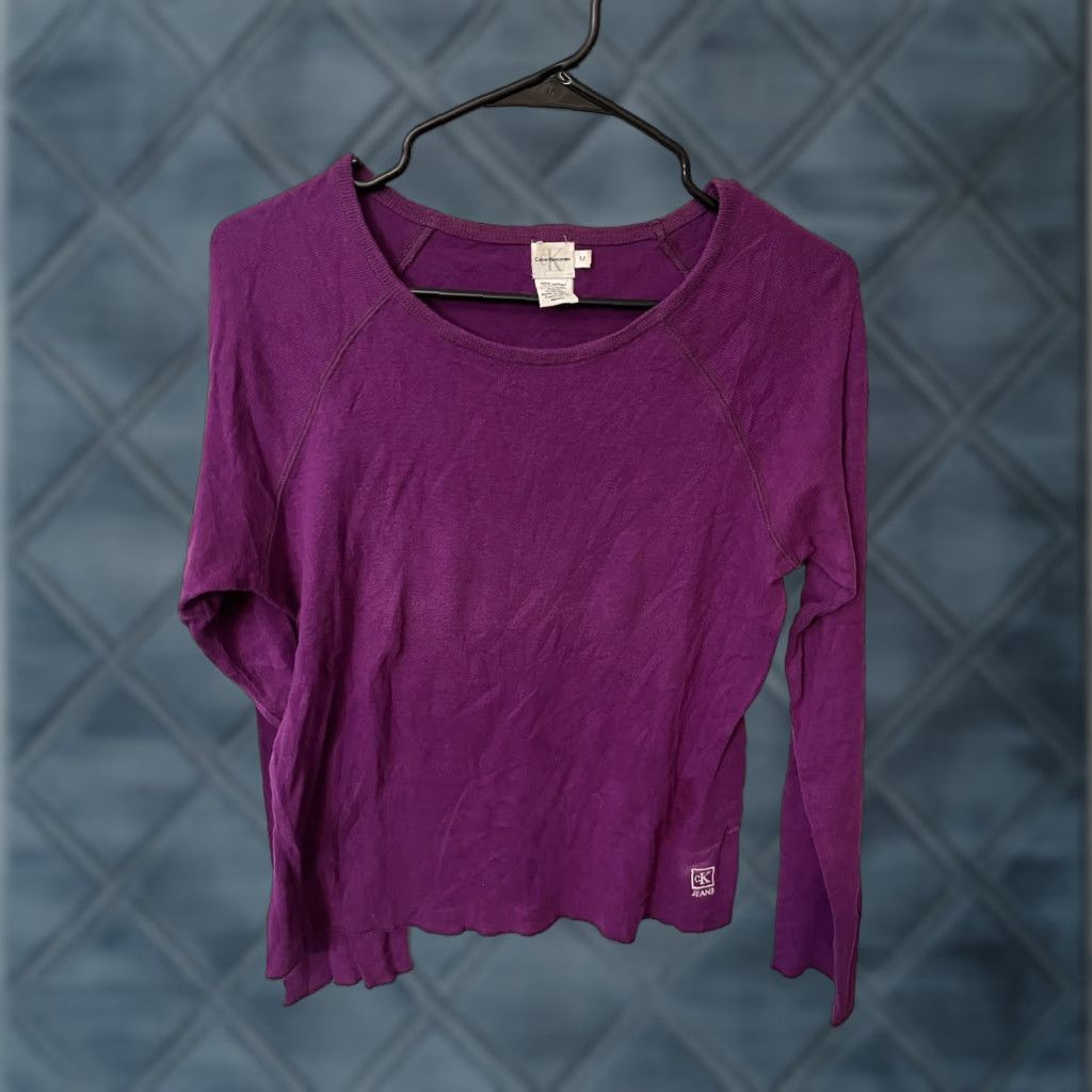 Calvin Klein calvin klein t-shirt Size Medium Purple long sleeve Size M / US 6-8 / IT 42-44 - 1 Thumbnail