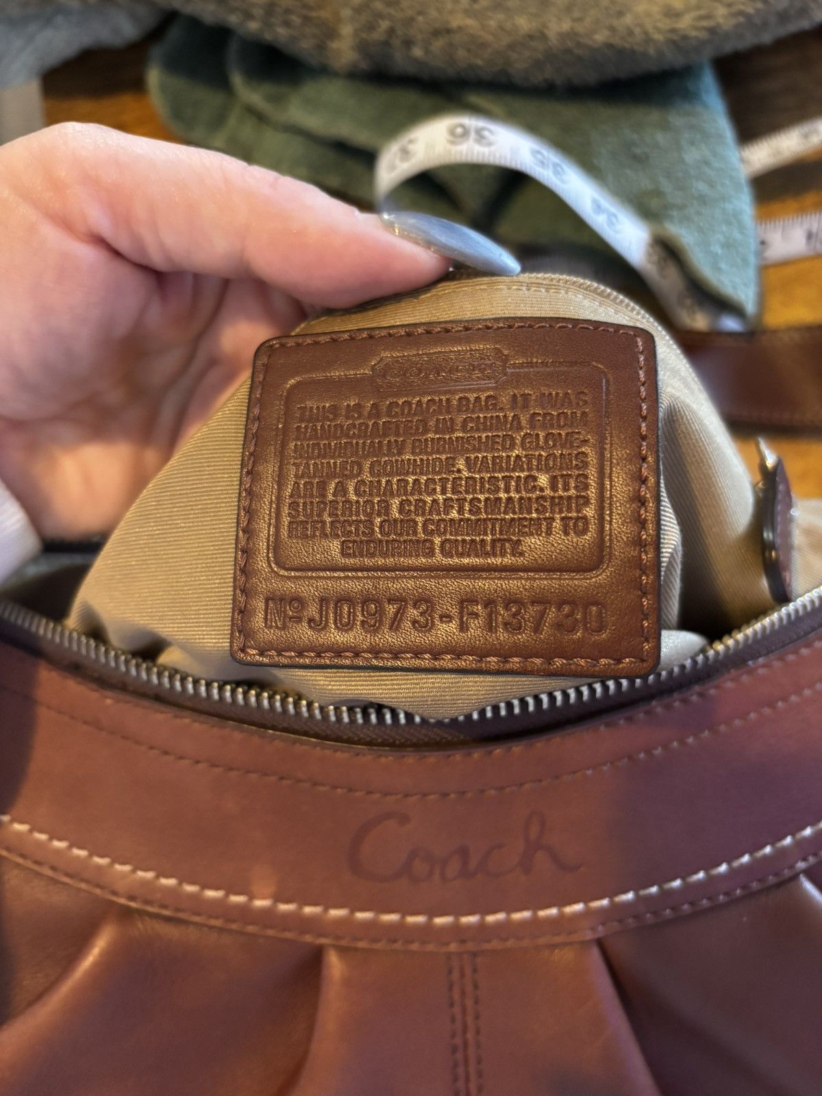 Coach Coach Y2K Brown Leather Pleated Hobo Bag Size ONE SIZE - 10 Thumbnail