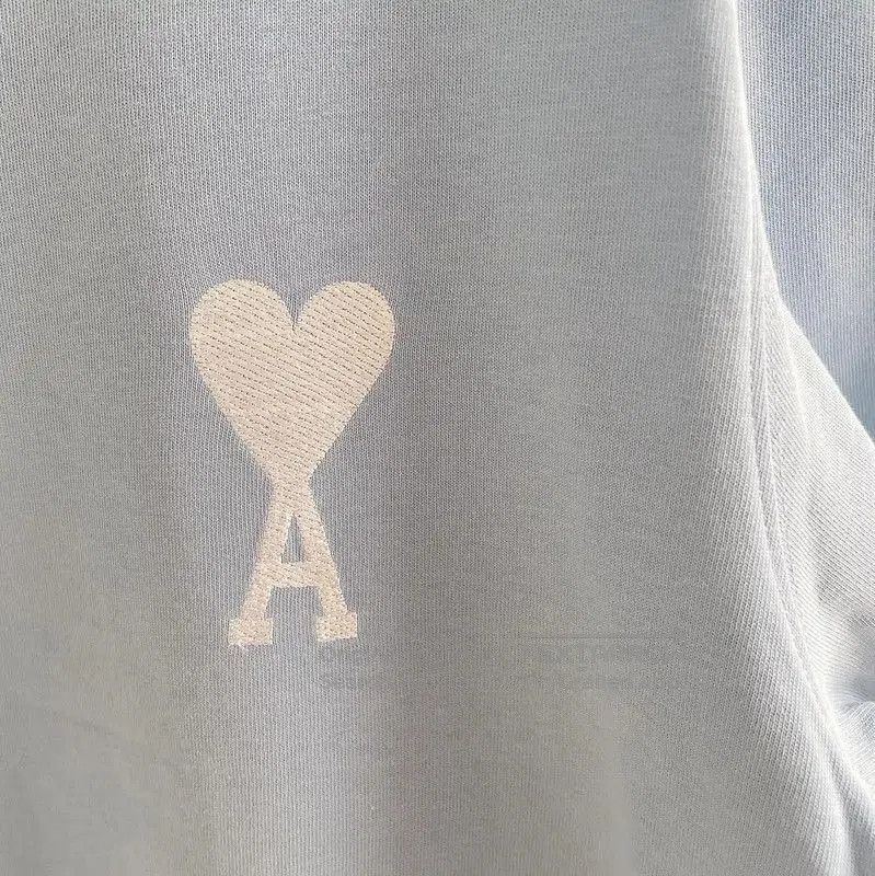 AMI AMI Summer Blue Cotton Graphic T-Shirt . Size M / US 6-8 / IT 42-44 - 5 Thumbnail