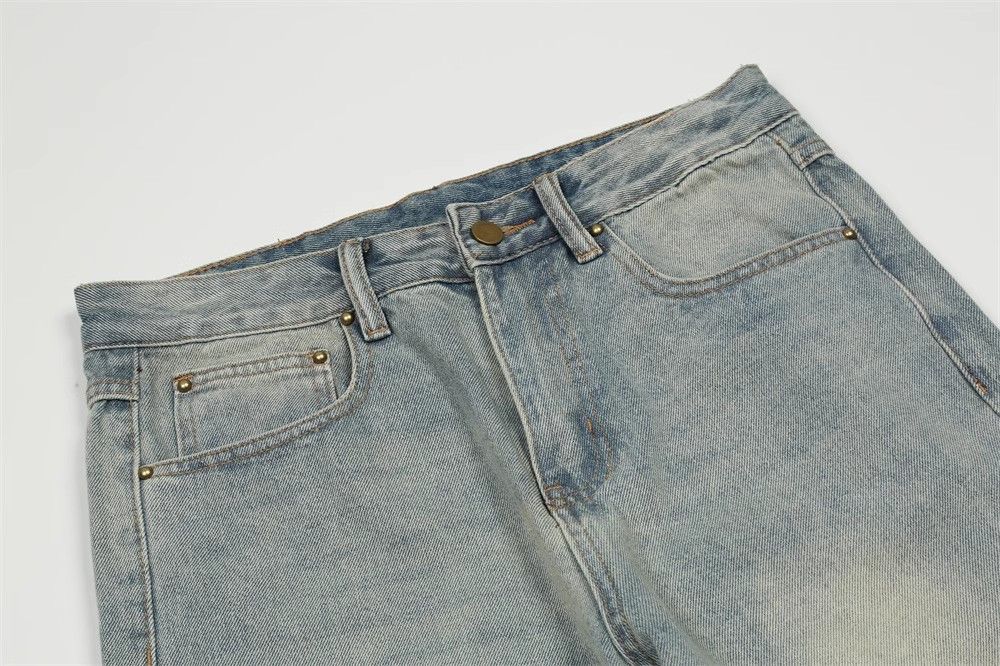 Japanese Brand × Jean Light blue washed distressed trendy loose straight jeans Size US 32 / EU 48 - 3 Thumbnail