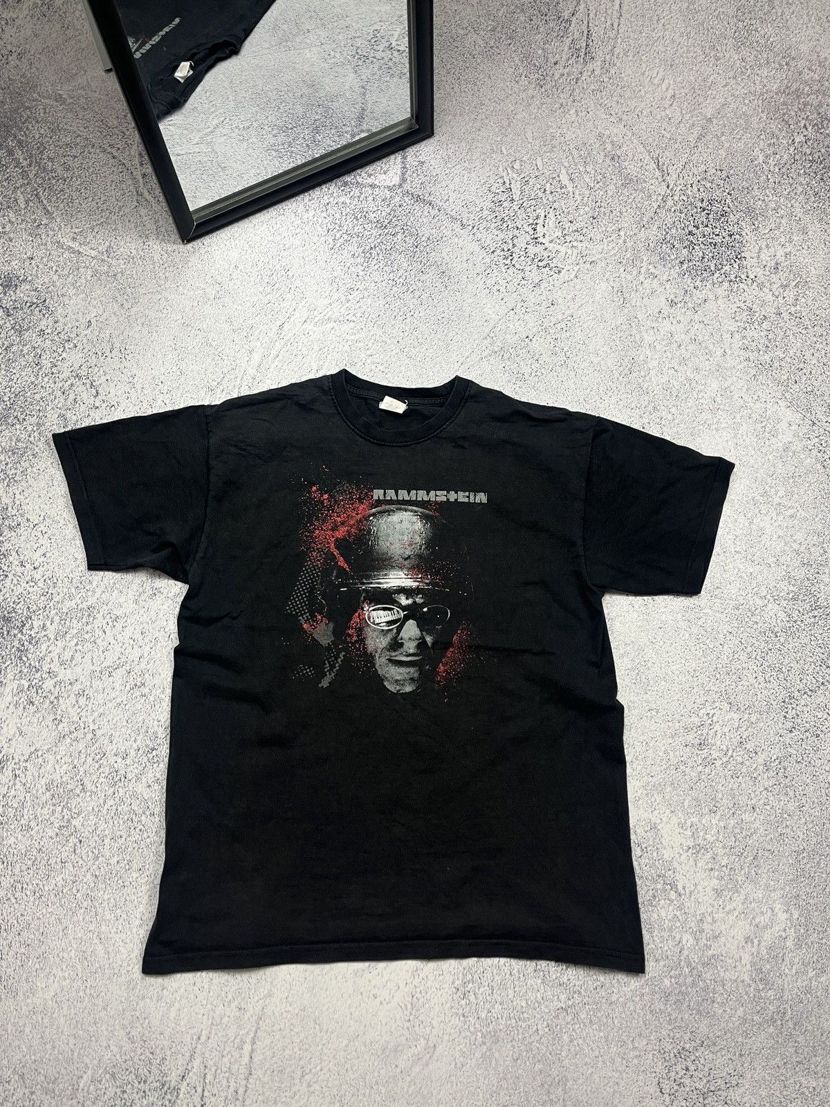 Band Tees × Vintage Vintage 00’s Rammstein Big Graphic Logo Helmet T-Shirt Rare Size US L / EU 52-54 / 3 - 1 Thumbnail