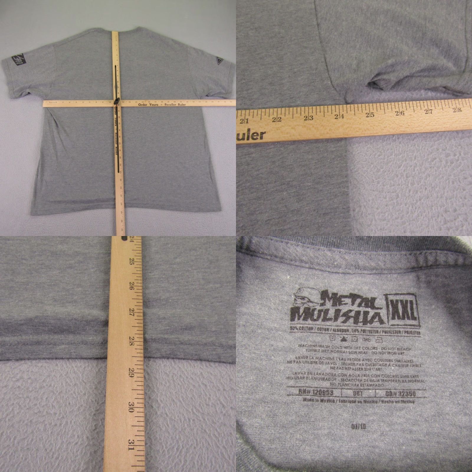 Metal Mulisha Metal Mulisha Shirt Mens 2XL Gray Anti Established 1999 Spellout Graphic Tee Size US XXL / EU 58 / 5 - 8 Thumbnail
