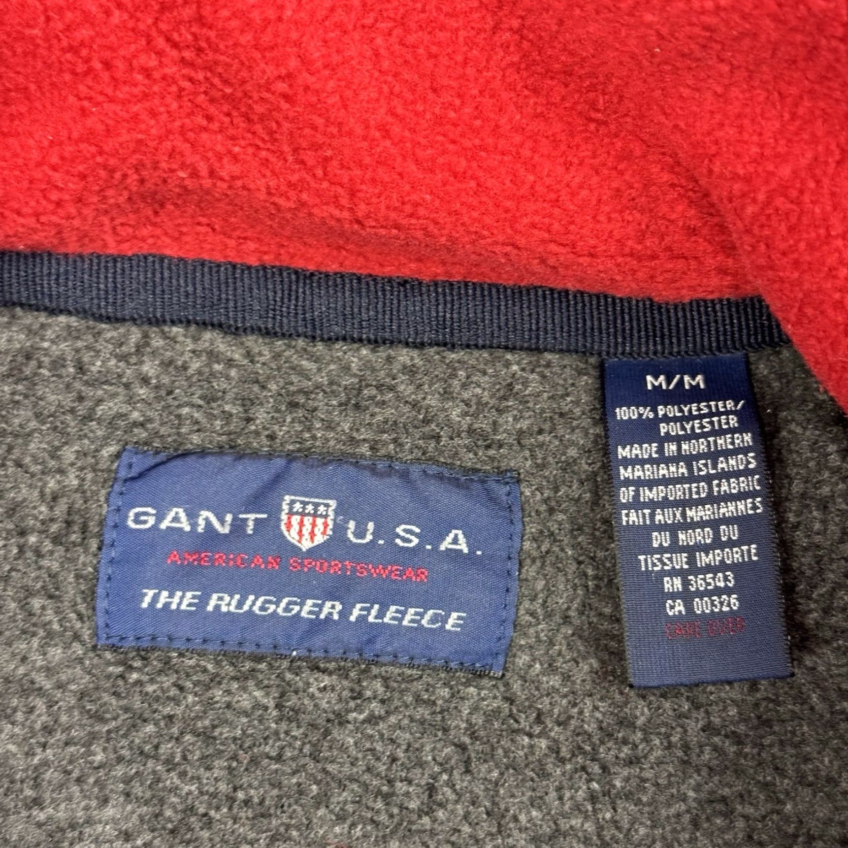 Gant VINTAGE GANT Rugger USA Rugger Fleece 1/4 Zip Embroidered Red Pullover Sweatshirt size M Men Regular Long Sleeve 90s Size US M / EU 48-50 / 2 - 7 Thumbnail