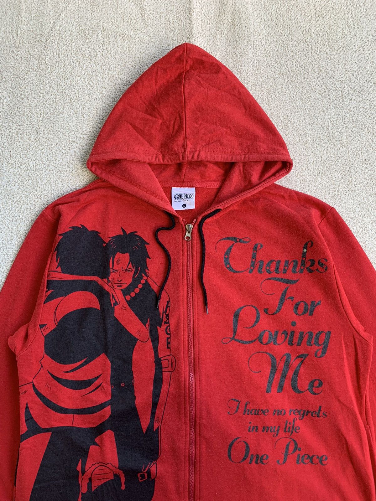 Japanese Brand × One Piece One Piece Thanks ForLoving Me Zip Hoodie Size US L / EU 52-54 / 3 - 3 Thumbnail