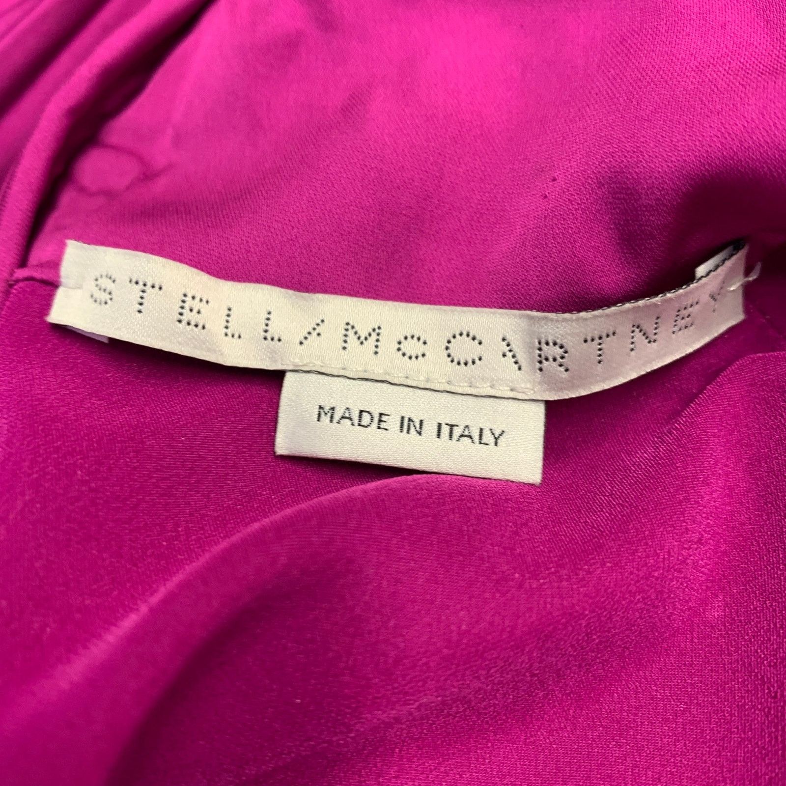 Stella McCartney Purple Raspberry Viscose Ruched Long Sleeve Cocktail Dress Size XS / US 0-2 / IT 36-38 - 6 Thumbnail