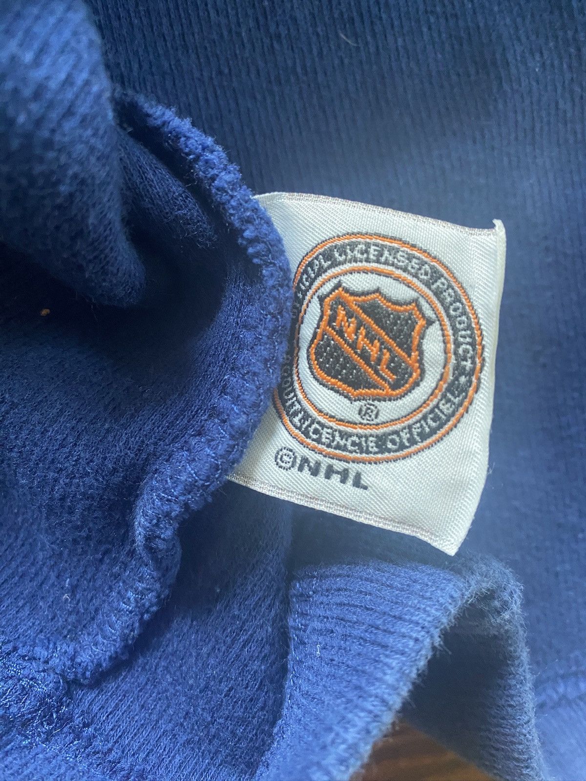 NHL Vintage 90’s New York Rangers Blue Line Ribbed Sweatshirt Size US XL / EU 56 / 4 - 9 Thumbnail