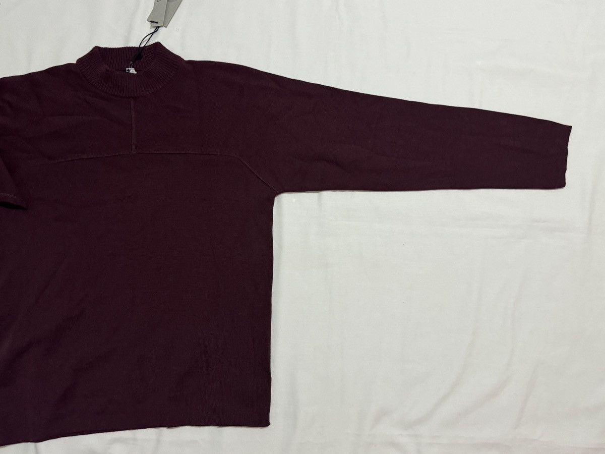 Silent By Damir Doma DAMIR DOMA Silent Cropped Sweater Mock Neck Burgundy Wool Size US M / EU 48-50 / 2 - 4 Thumbnail