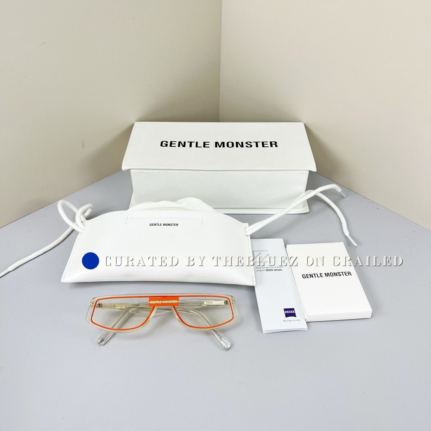 Gentle Monster Cold-Yc2 Plain Glasses in Orange, Men's