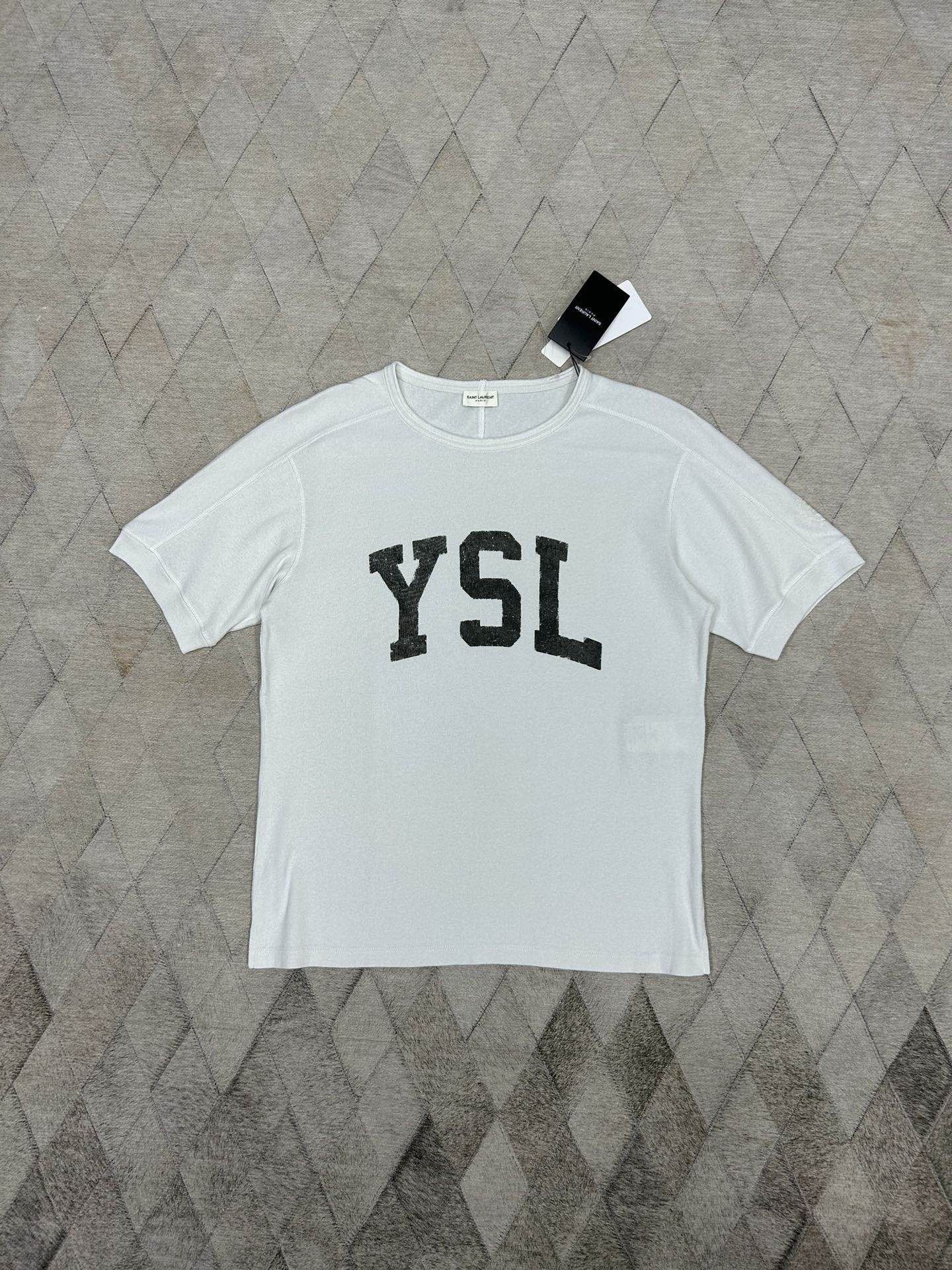 Saint Laurent Paris Saint Laurent YSL Logo T-Shirt Size L Size US L / EU 52-54 / 3 - 1 Thumbnail
