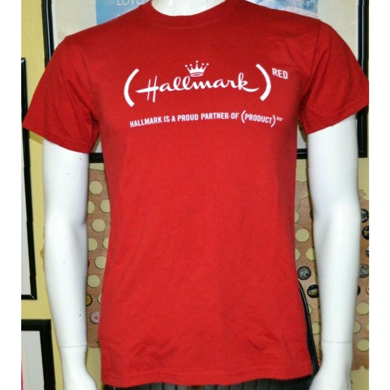 Jerzees Hallmark Red T Shirt Adult Small Jerzees Shirt Cotton Blend Short Sleeve Graphic Tee Men Regular Solid Logo 90s Stores Holiday TV Christmas Size US S / EU 44-46 / 1 - 2 Thumbnail