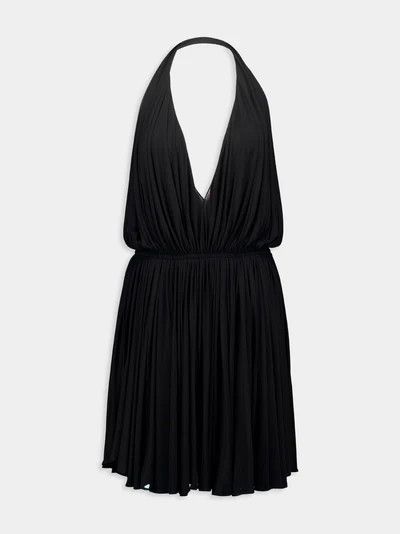 Saint Laurent Paris o1s1wg110924 Backless Dress in Crepe Jersey in Black Size XL / US 12-14 / IT 48-50 - 1 Thumbnail