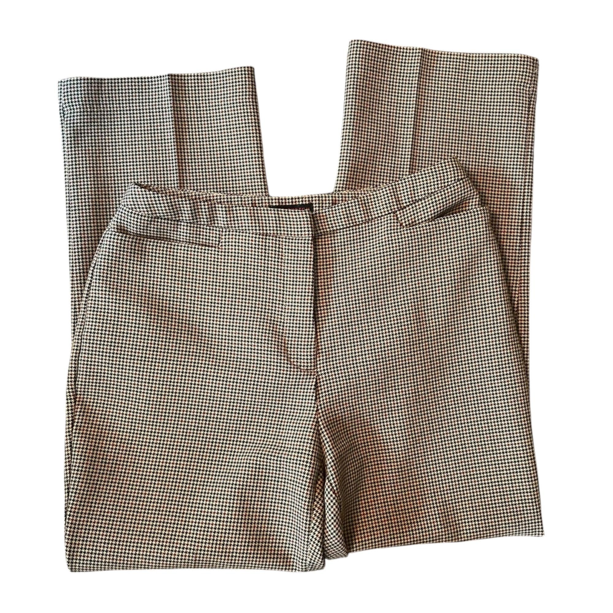 Vintage Vintage New York & Company Dark Academia Brown Trousers 2 Size 26" / US 2 / IT 38 - 1 Thumbnail