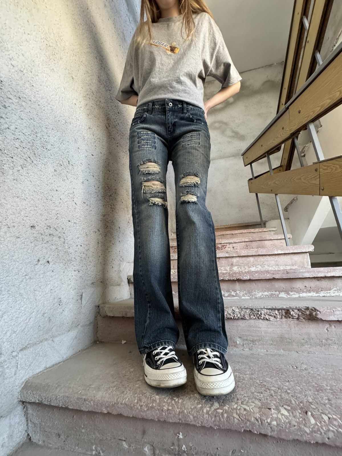 Dolce & Gabbana Dolce&Gabbana Distressed Flared Jeans Archive Size 30" / US 8 / IT 44 - 7 Thumbnail