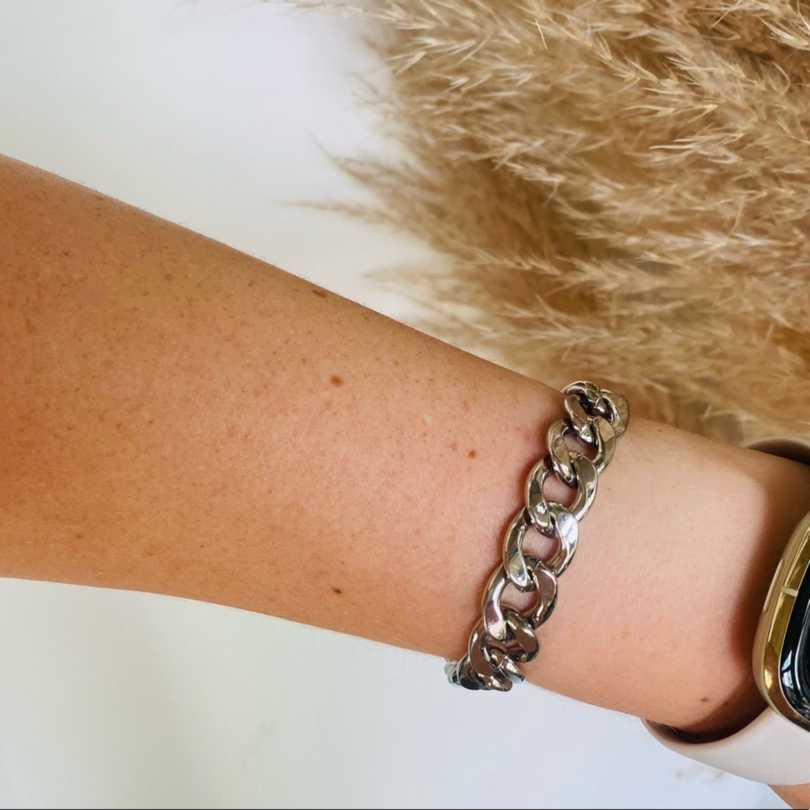 Nordstrom NORDSTROM REVOLVE Silver Oversiz Link Chain Bracelet Jewelry Size ONE SIZE - 3 Thumbnail