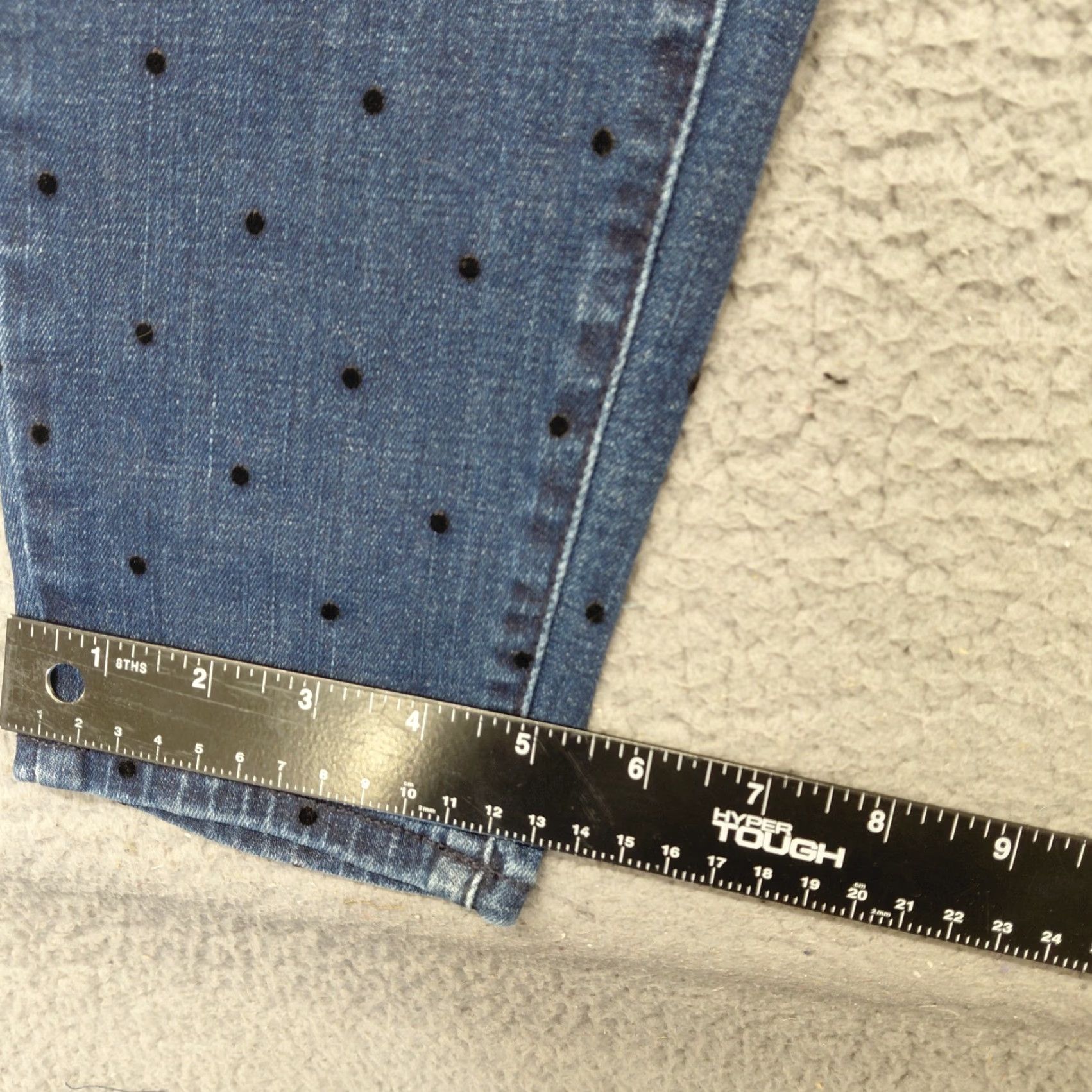 Talbots Talbots Jeans Women’s Size 10 Blue Polka Dots High Waist Jegging Ankle Flawless Size 32" / US 10 / IT 46 - 7 Thumbnail