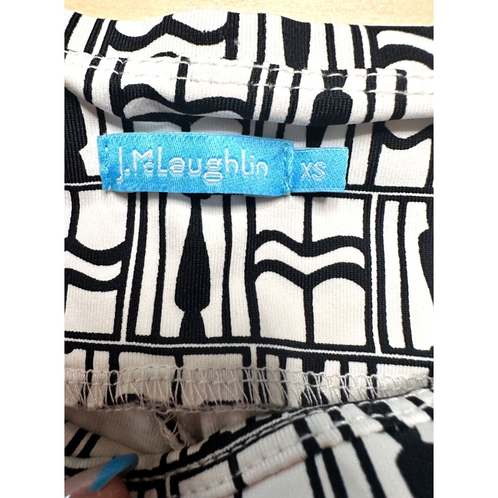 J.McLaughlin J. McLaughlin Womens XS Black Nylon Spandex Stretch Basic Pants Size 26" / US 2 / IT 38 - 3 Thumbnail