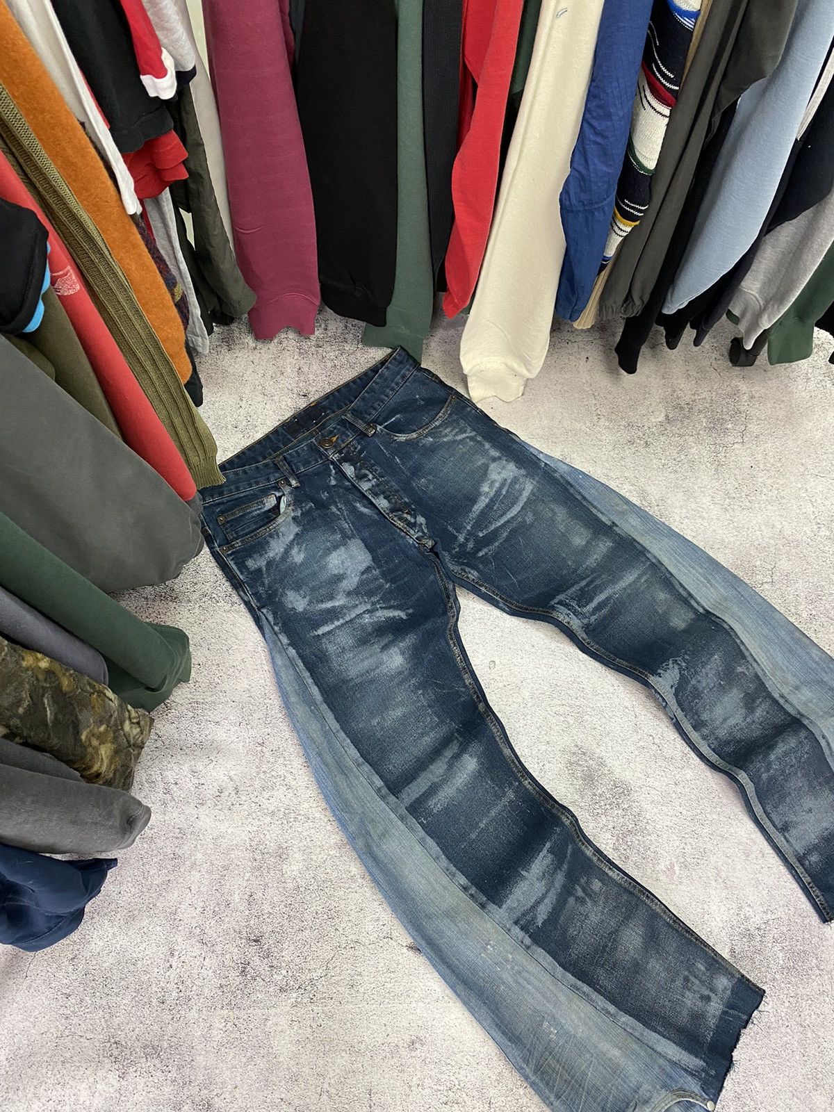 Vintage Distressed denim vintage faded pants dirty crashed thrased Size US 32 / EU 48 - 8 Thumbnail