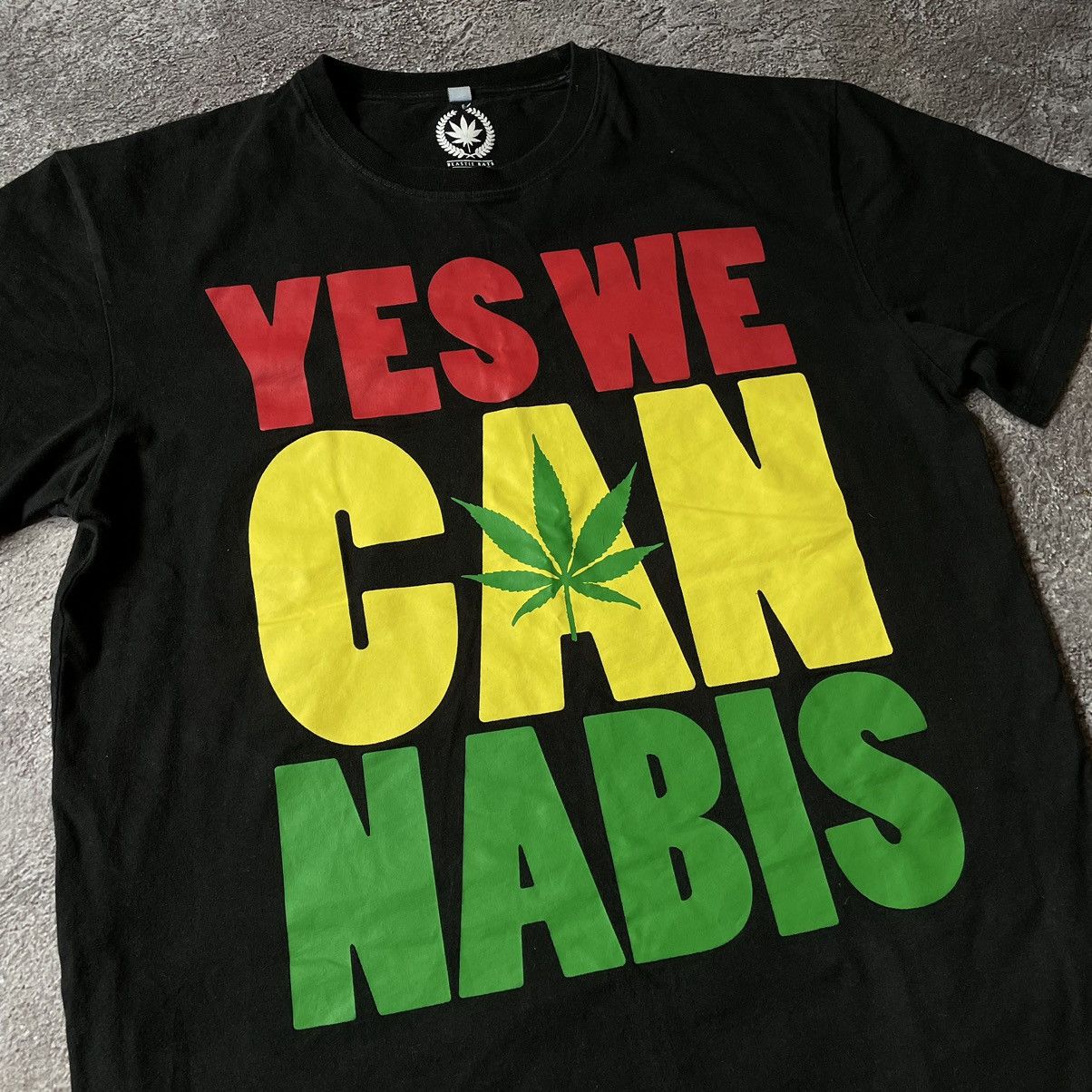 Vintage Vintage Y2K Graphic Tee Cannabis Print Faded Black Punk L Size US L / EU 52-54 / 3 - 5 Thumbnail