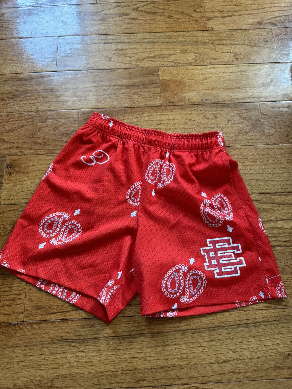 image of Eric Emanuel Red Paisley Short, Men's (Size 32)