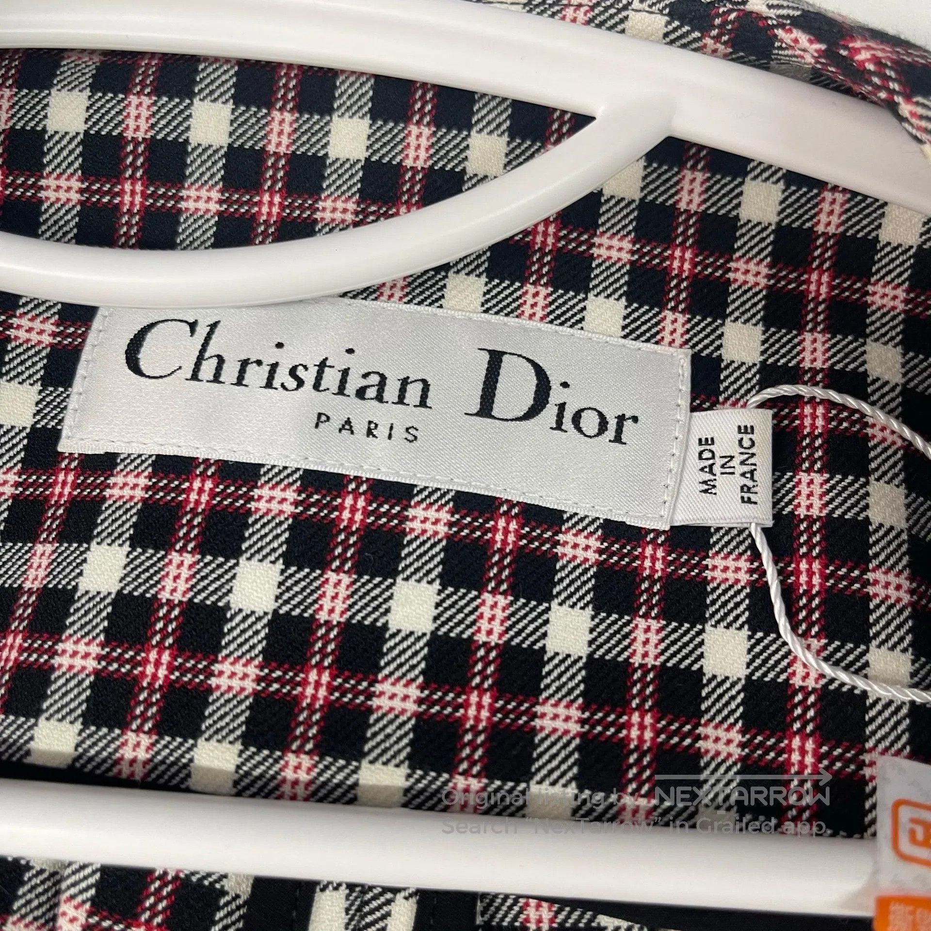 Dior Dior Red, White, and Brown Plaid Zip-Up Mid-Length Tailore Size XS / US 0-2 / IT 36-38 - 3 Thumbnail
