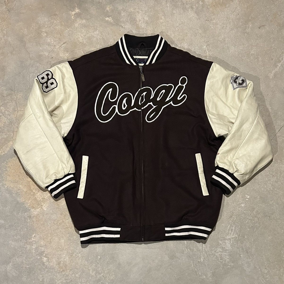 Coogi × Vintage Vintage Y2K Coogi Script Varsity Spellout Jacket Oversized Size US XXL / EU 58 / 5 - 1 Thumbnail