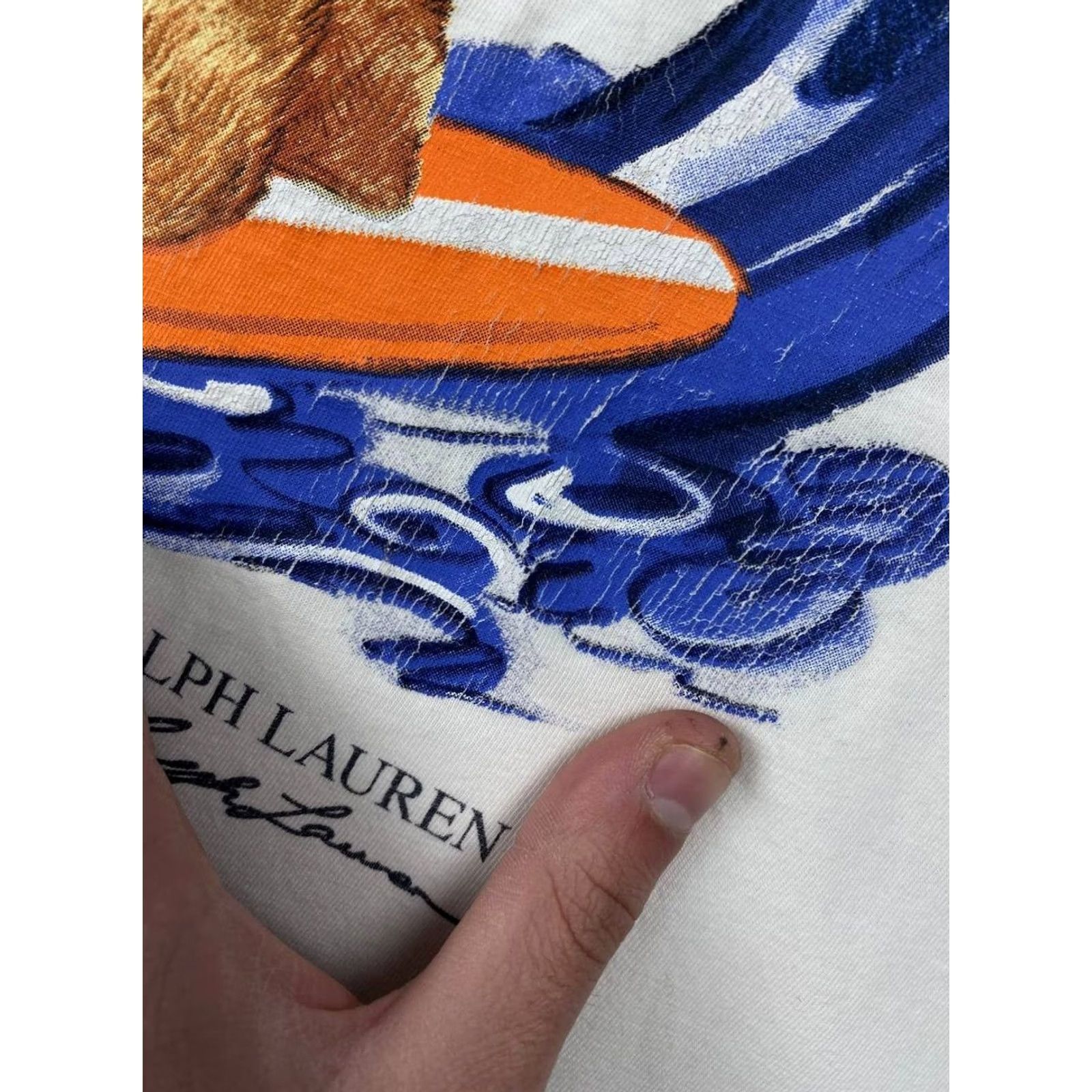 Polo Ralph Lauren Polo Ralph Lauren T-Shirt Men Size M White Polo Bear Surfing Big Log Size US M / EU 48-50 / 2 - 6 Thumbnail