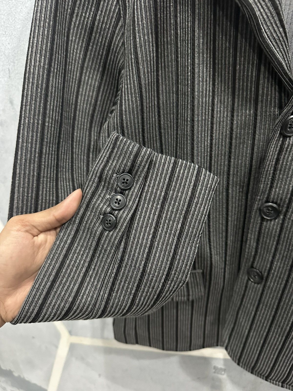 BERNINGS SHO Bernings Sho Stripe Blazer Size L / US 10 / IT 46 - 7 Thumbnail