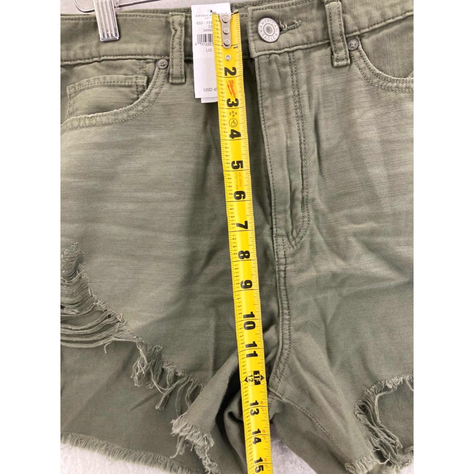 American Eagle Outfitters VINTAGE American Eagle Shorts Womens 10 Distressed Highest Rise Mom NWT Size 32" / US 10 / IT 46 - 4 Thumbnail