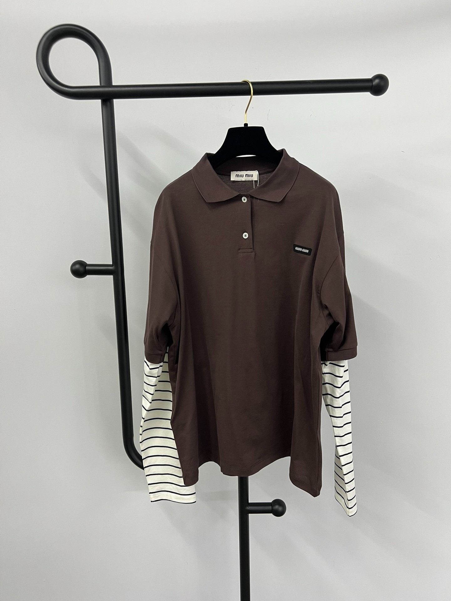 Miu Miu MiuMiu 2025 Fake Two-Piece Polo Size S / US 4 / IT 40 - 1 Thumbnail