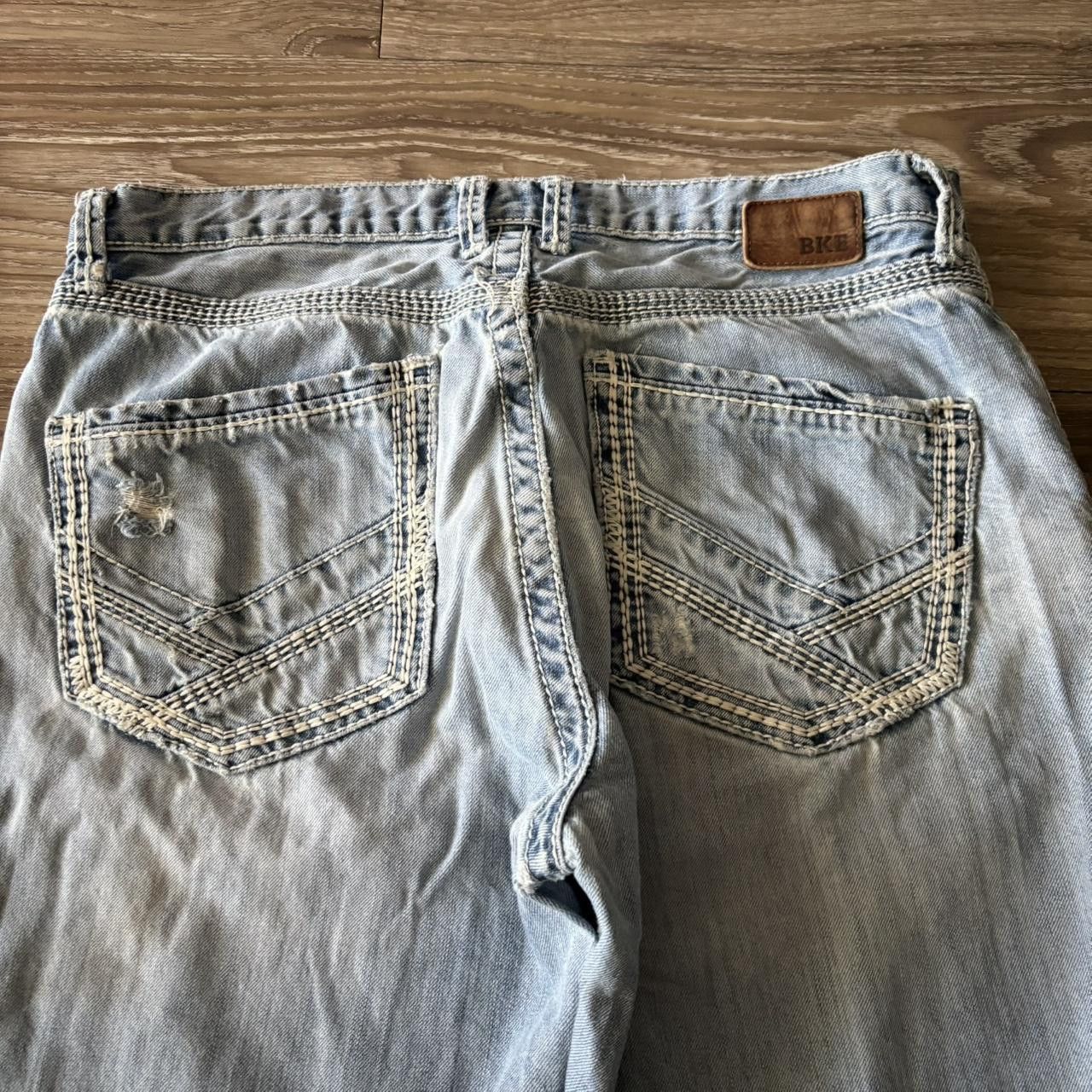BKE Crazy Vintage Y2K/2000s Grunge Light Wash BKE Distressed Denim Jeans! 34x31 Size US 34 / EU 50 - 7 Thumbnail