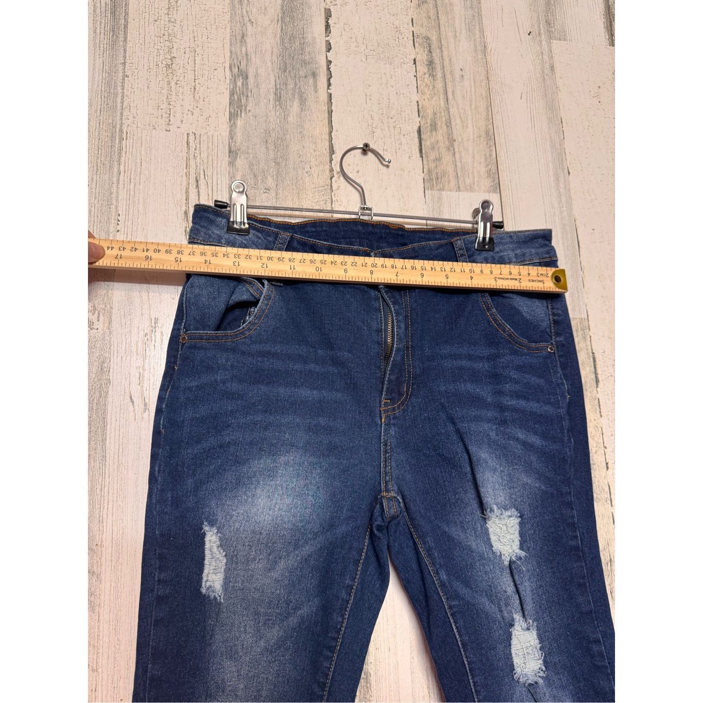 Other S & A Jeans Women’s Skinny Dark Wash Distressed Stretch Deni Size 29" - 7 Thumbnail