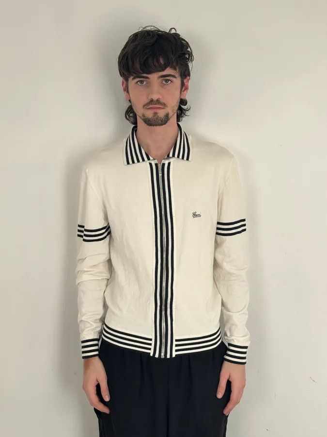 Gucci 2000s Gucci Black & White Signature Cardigan Zip-up Sweater Size US S / EU 44-46 / 1 - 2 Thumbnail